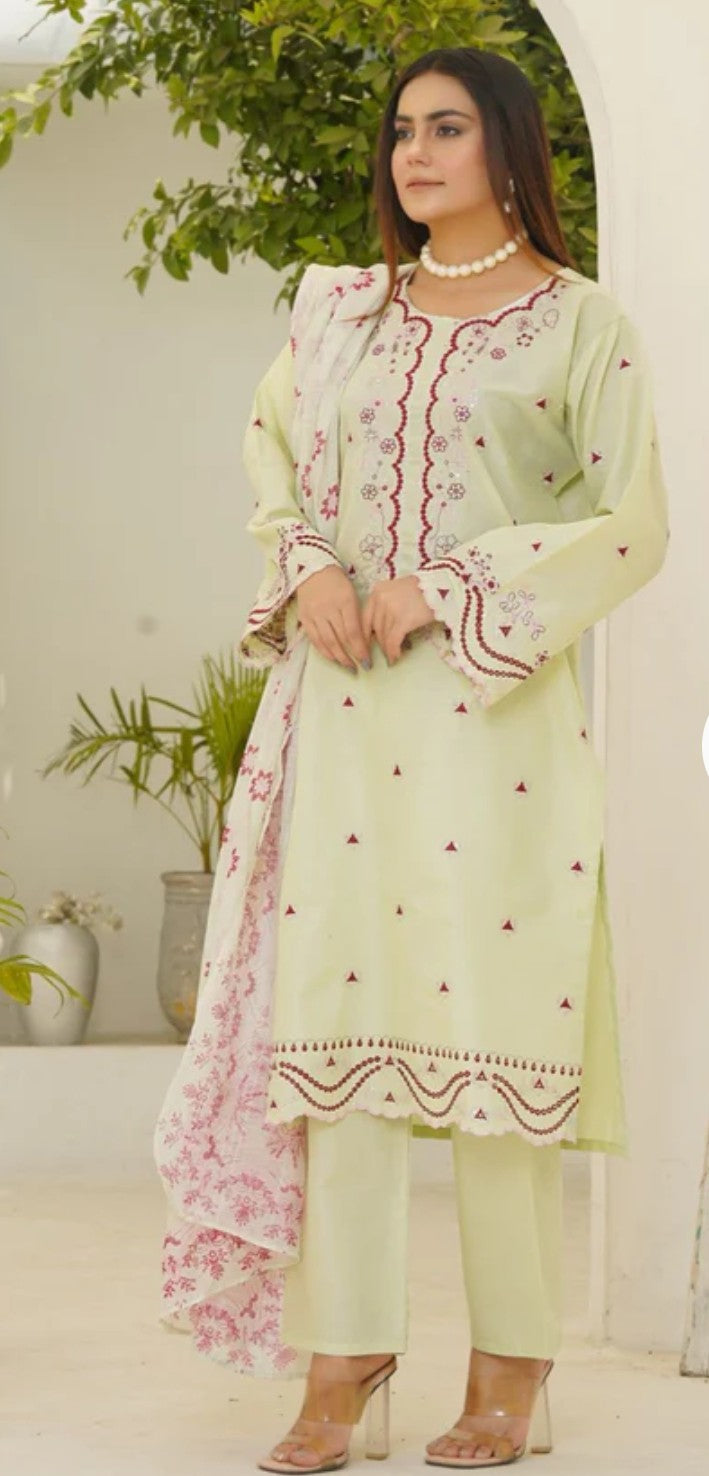 Pakeeza Lemon Emb 3PC